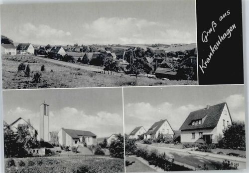 Krankenhagen Gesamtansicht, Kirche, Siedlung
