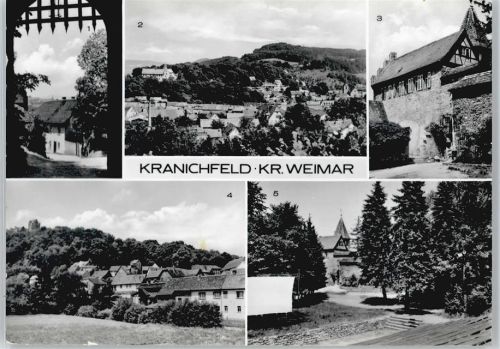 Kranichfeld Niederburg, Schloßberg, Freilichtbühne, Blick vom Hain AKU1