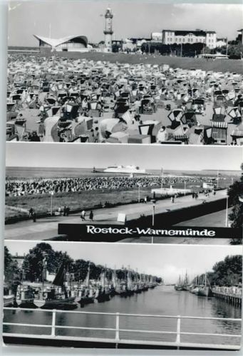 Warnemünde Lecuhtturm, Strand, Gaststätte Teepott, Alter Strom AKU1
