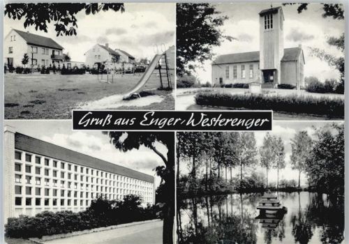 Enger Kirche, Teich, Spielplatz