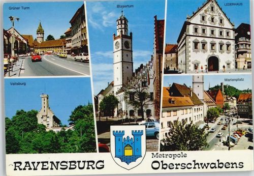 Ravensburg Marienplatz , grüner Turm