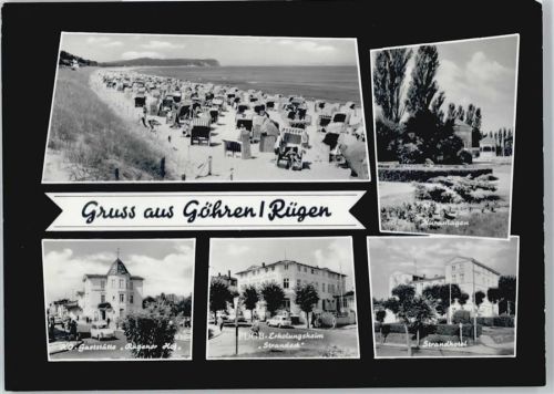 Göhren Strabd, HO-gaststätet Rügener Hof, FDGB-Erholungsheim Strandeck, Strandhotel