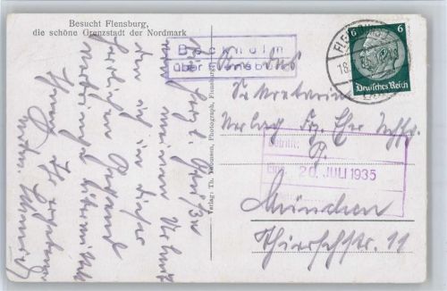 Flensburg Landpoststempel Beckholm