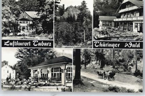 Tabarz Waldgaststätte Messermühle, Konzertplatz, Kutsche, Hotel Schweizerhaus AKU2