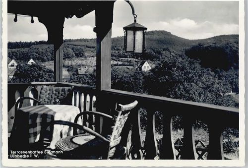 Lübbecke Terrassen-Café Biermann, Blick auf Reineberg