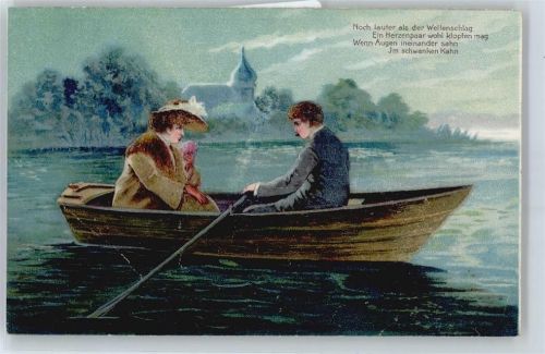 Paar in Boot , Spruch