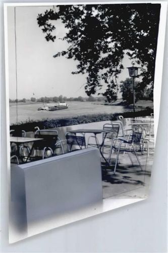 Barme Foto mit Negativ, Blick von Gaststätte auf Weser