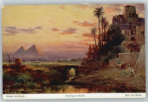 C.Wuttke , Abend bei Gizeh