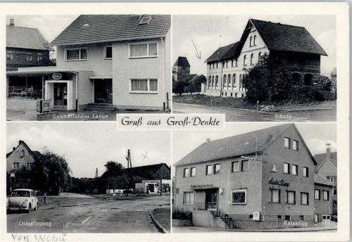 Denkte Gasthaus zum Ratskrug , Schule , Edeka