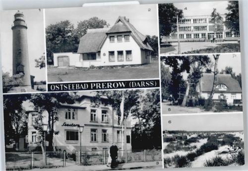 Ostseebad Prerow Leuchtturm, Teilansicht, FDGB-Erholungsheim Seestern, Polytechnische Oberschule, Rat der Gemeinde, Zeltplatz AKU2