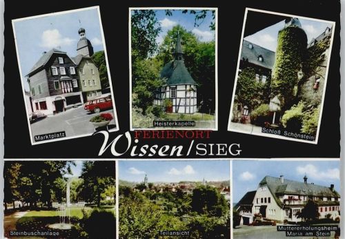 Wissen Marktplatz, Heisterkapelle, Steinbuschanlage, Schloss Schönstein, Muttererholungsheimn