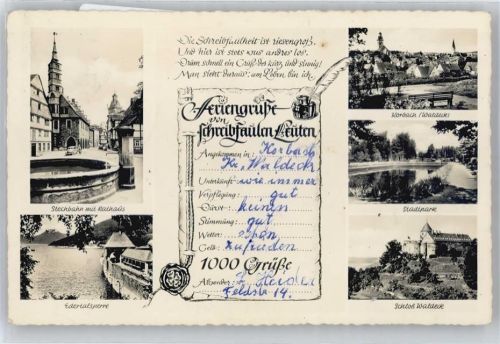 Korbach Stechbahn, Rathaus, Brunnen, Edertalsperre, Schloß Waldeck, Stadtpark
