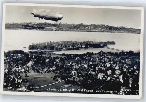 Lindau Zeppelin Fliegeraufnahme