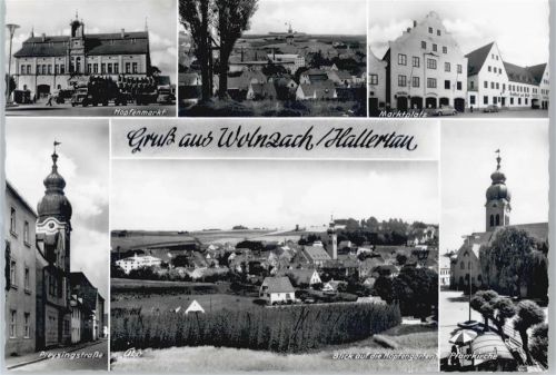 Wolnzach Hopfenmarkt, Preysingstraße, Pfarrkirche, Gesamtansicht, Marktplatz
