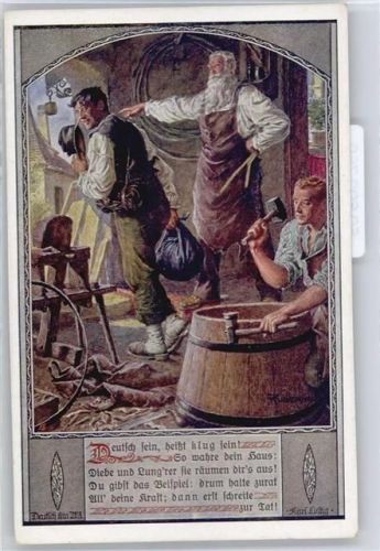 No. 803 , Faßmacher , Berufe , Spruch