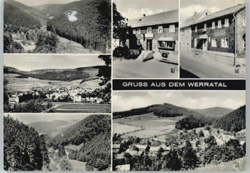 98678 O6124 Sachsenbrunn - Soorgrund, Gaststätte Werratal, Gaststätte Zur grünen Aue Schirnrod