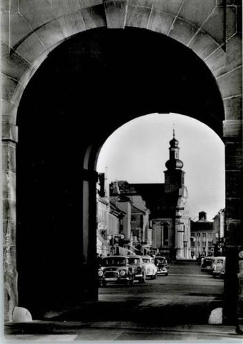 Frankenthal Wormser Straße, Blick zur Kirche