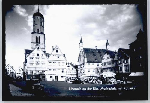 88400 W7950 Biberach an der Riß - Marktplatz, Rathaus, Kirche