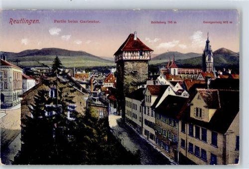 Reutlingen Partie beim Gartentor, Schönberg, Georgenberg