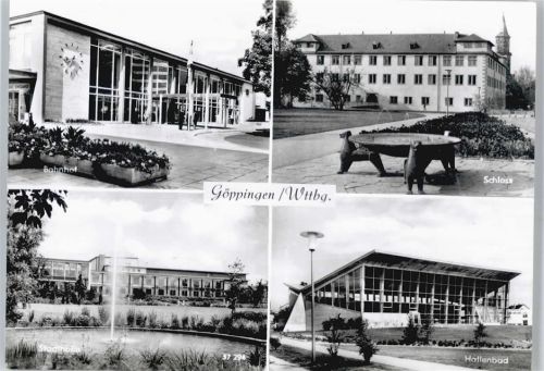 Göppingen Bahnhof, Stadthalle, Hallenbad, Schloss