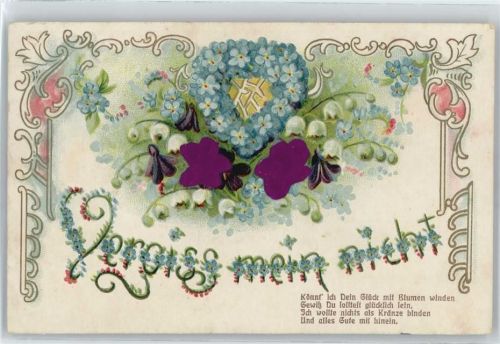 Blumen , Veilchen , Prägedruck