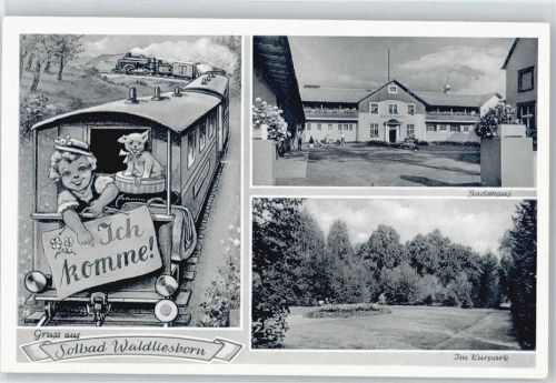 Bad Waldliesborn Badehaus, Kurpark, Eisenbahn