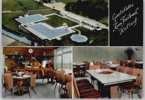 Holtorf Fliegeraufnahme Schwimmbad, Gaststätte Zum Freibad