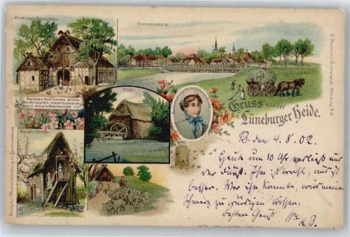 Hermannsburg Lüneburger Bauernhaus, Trachten, Mühle, Alter Speicher
