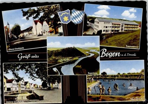 Straubing Oberer Stadtplatz, Unterer Stadtpark, Schwimmbad, Krankenhaus