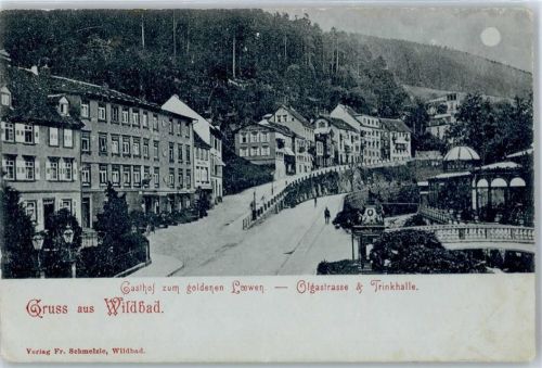 Bad Wildbad Gasthof zum goldenen Löwen, Olgastraße, Trinkhalle