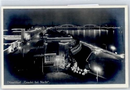 Düsseldorf Ausstellung 1926 für Gesundheitspflege, soziale Fürsorge und Leibesübungen, Gesolei bei Nacht
