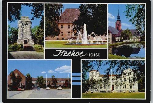 Itzehoe Bismarcksäule, Prinzeßhof, Kirche, Schule, Staatsanwaltschaft
