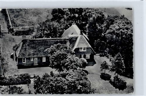 Norddorf Fliegeraufnahme, Pension Friedrich Flor