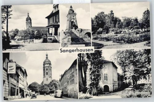 Sangerhausen Friedrich-Schmidt-Straße, Kyffhäuser-Denkmal, Rosarium, Hoffmanndenkmal, Spenglermuseum, Straße der DSF, Kirche