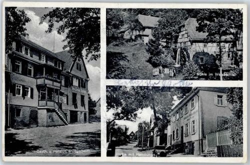 Weisbach Gasthaus Zum Jägerheim, Mühle, Handlung
