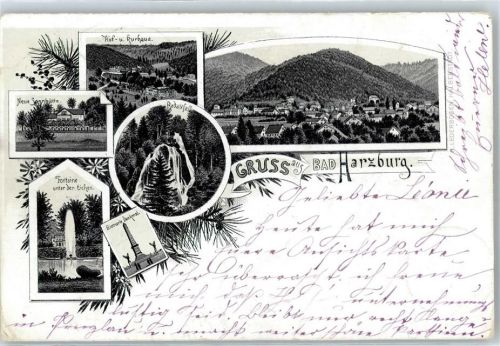 Bad Harzburg Kurhaus, Radau-Wasserfall, Sennhütte, Fontäne unter den Eichen, Bismarck-Denkmal, Canossa-Säule