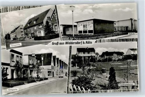 Köln Stadt Ortspartie, Schule, Kinderspielplatz