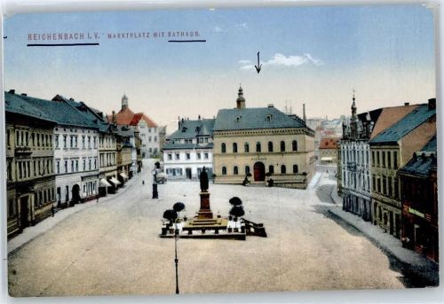 Reichenbach Marktplatz, Rathaus, Denkmal