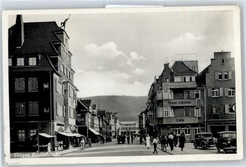 72458 W7470 Ebingen , Württ - Bahnhofstraße, Hotel, Café Central
