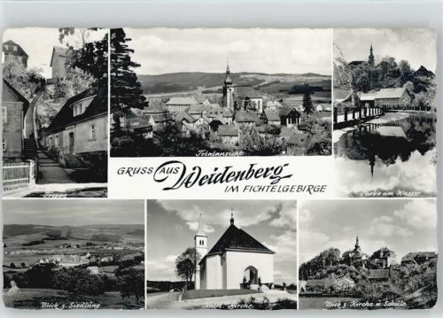 Weidenberg Kath. Kirche Siedlung Kirche Schule Treppe