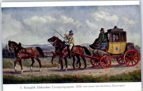 Sächsisches Extrapostgespann 1836