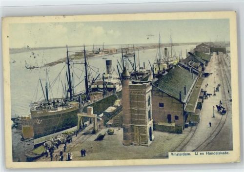 Amsterdam 1912 Handelskade Schiffe Hafen