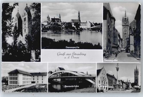 Straubing St. Peter, Gesamtansicht, St. Josef, Steinergasse, Stadtplatz