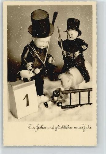 1938 Neujahr Puppen