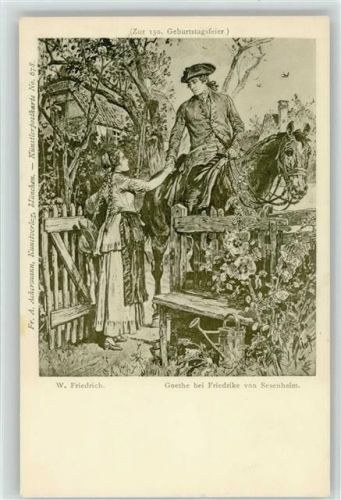 1900 Goethe bei Friedericke Ackermann AK Nr. 678