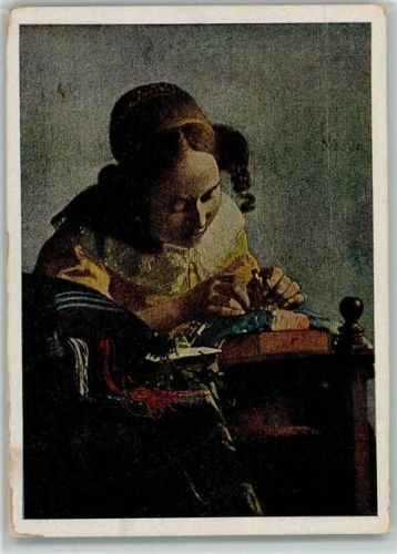 Spitzenklöpplerin - Gemälde von van Delft
