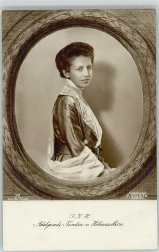 Adelgunde Fürstin v. Hohenzollern Foto Ak Adel Preußen 1910