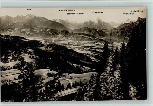 Ramsau Göll Schönfeldspitze Steinernes Meer Watzmann Hochkalter Untersberg