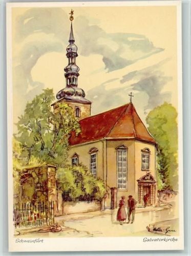 Schweinfurt Salvatorkirche sign. Müller Gera