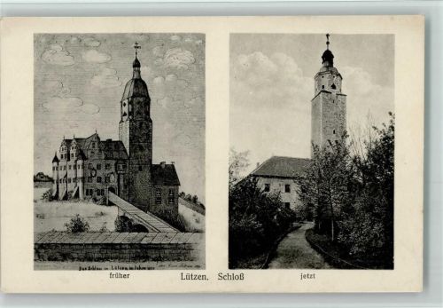 Lützen Schloß früher und jetzt